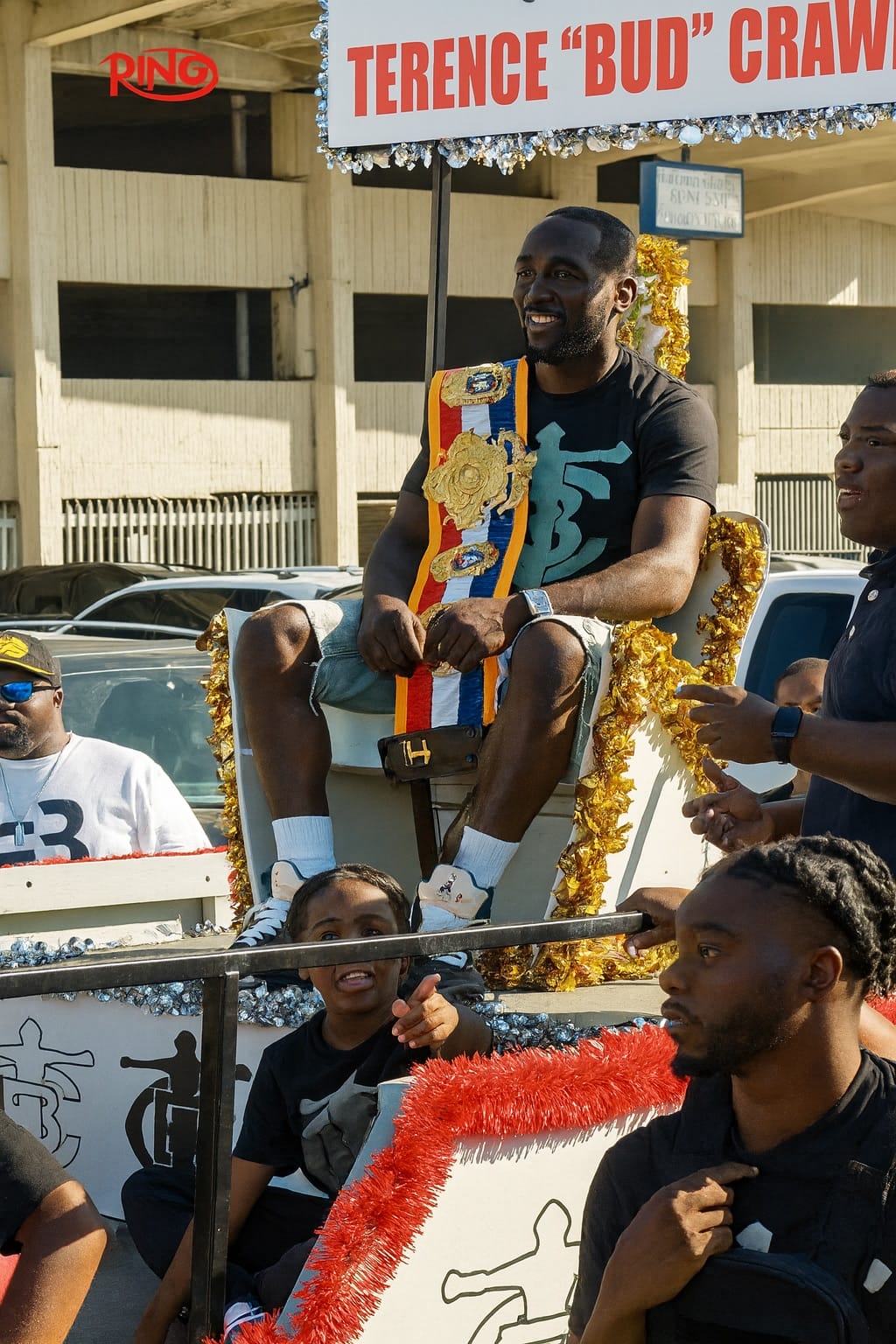 Terence Crawford Flaunts $188,000 Gold Ring Belt During Omaha Victory Parade Over Canelo