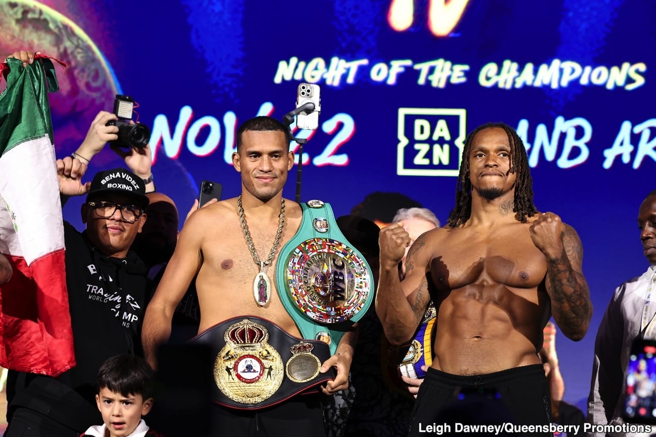 Benavidez–Yarde and Haney–Norman Jr. Official After Weigh-In Update Saturday’s Ring IV Event in Riyadh